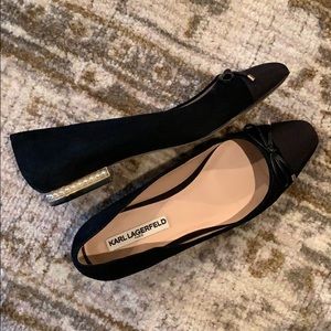 Karl Lagerfeld Pearl-Heeled Flats